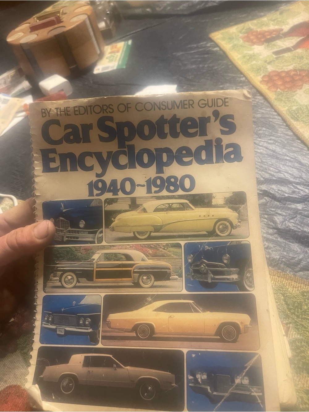 Car Spotter's Encyclopedia 1940-1980 - Vintage Car Book, Beige Cover